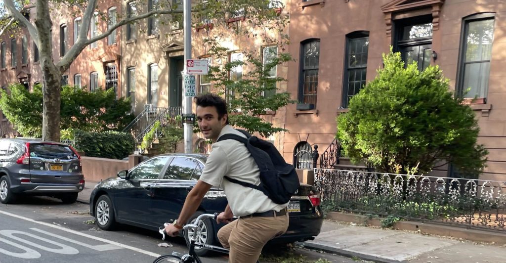 Thomas Carpenito on his bike in NYC